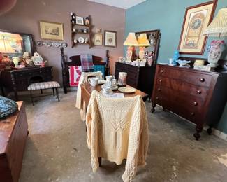 Bedroom 3 Antique mahogany furniture, Irish wool sweaters, Bristol glass, cedar chest