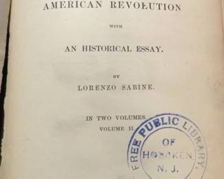 1864 Loyalists of the American Revolution with An Historical Essay by Lorenzo Sabine in Two Volumes.