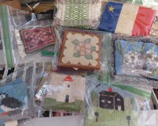 Vintage Hand Hooked Rug Coasters