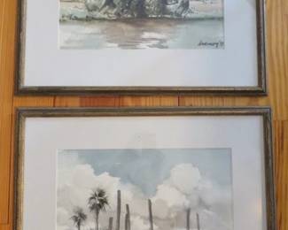 1959-80 Signed Watercolor Painting by Florida Artist, Don Emery 