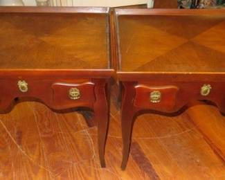 Pair of Mahogany End Tables by Milling Road Furniture