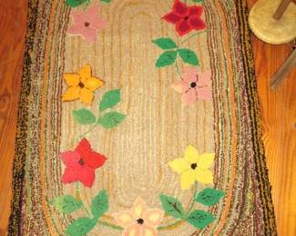 Vintage Hand Hooked Area Rug
