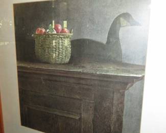 Autographed Wolf Rivers Print by Andrew Wyeth 