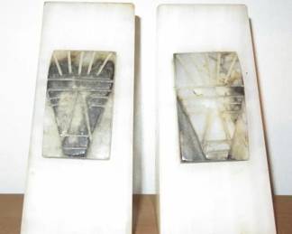 Aztec Alabaster Bookends