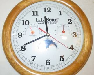 L.L. Bean Weather Station Wall Clock