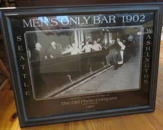 Men's Only Bar 1902 Wall Art