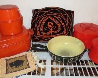 Dansk IHQ Orange & Red Cast Iron Enamelware