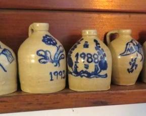 Set of Miniature Salt Glase Crock Jugs