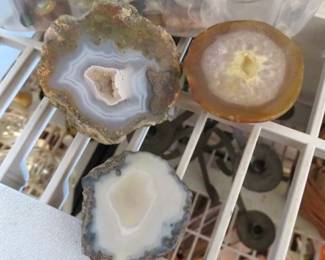 Sliced Quartz Geode Rocks