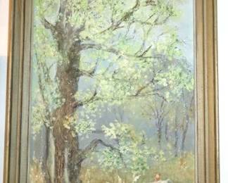 Artist Signed, Flood Oil Painting 