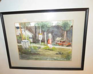 Artist signed, A. Ferver 3/93, Watercolor Painting depicting Deleon Springs