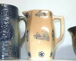 Pottery Creamer, Jugs, Mixing Bowl