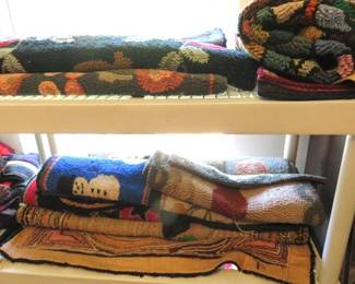 Hand Hooked Rugs, Several Unfinished