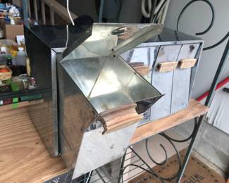 MCM metal canisters, chrome finish.