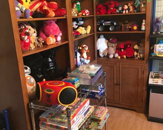 Toys for sale; these shelves are already sold.