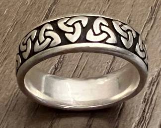 Sterling Trinity Celtic Ring 