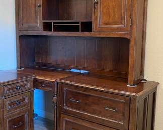 Office Hutch, Office Lateral 2-Drawer File, Vintage Desk/Table 