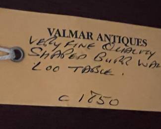 c 1850 Burr Walnut Loo Table 