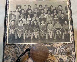 Custom Box made with Old School Pic and Report Card