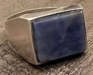 Sterling Ring w Lapis Mex 