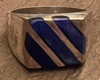 Lapis and Sterling Ring
