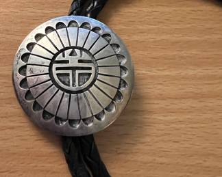 Vtg Sterlinjg Tony Kyasyousie Hopi Bolo tie 