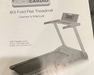 3G 80i Cardio Fold Flat Treadmill