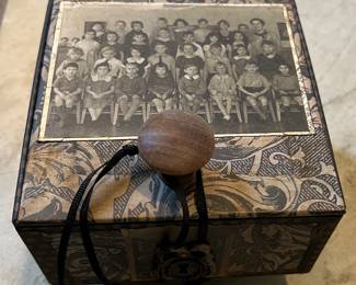 Custom Box made with Old School Pic and Report Card