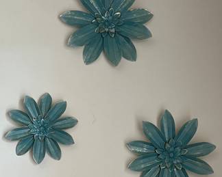 Set/3 Metal Wall Flowers
