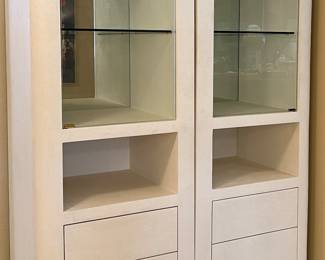 Lighted, Glass Door Front Hutch (Matching Mirror in Spare Bedroom )