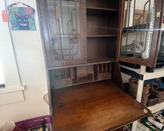 $350 	Art Deco secretary 30Wx70Tx15W