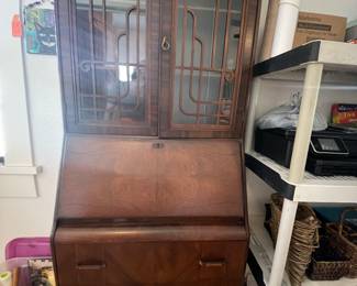$350 	Art Deco secretary 30Wx70Tx15W