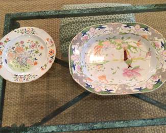Old English Ironstone Platter and Plate