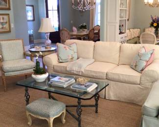 One of a kind iron coffee table 26x48x18 with beveled glass top by Birmingham Artist Ashley Spotswood recently featured in national publications