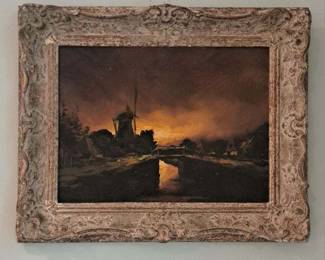 Toon Koster  Dutch Artist Oil on Canvas Signed 1966