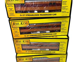 Rail King MTH Electric Trains: Milwaukee Road Passenger Car Set of 4: 30-6090B, C, D, E