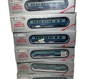 Williams New in Box Santa Fe Super Chief 2 Tone Blue Passenger Cars 4 Different Cars