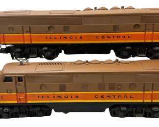 Lionel Diesel Engine & Dummy Illinois Central Tan Orange 2363 A unit & B unit