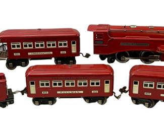 Lionel Pre War Commodore Vanderbilt Locomotive Engine Tender Pullman Passenger & Observation Cars RE