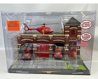 Menards Gold Line O Scale Building: Fire Station No. 9 Pre-Lit