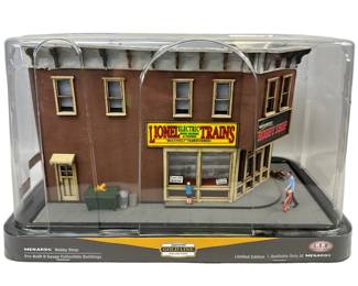 Menards Gold Line O Scale Building: Hobby Shop LED Lights Lionel Electric Trains