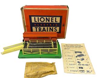 Lionel Operating Cattle Car & Platform 3656 1949-55 Post War in Original Boxes D Car No Cattle