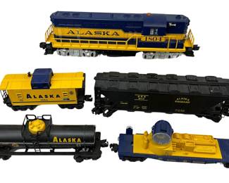 Lionel 6-28857 Alaska GP7 Diesel Engine 1804 +Boxcar Tanker Searchlight Caboose