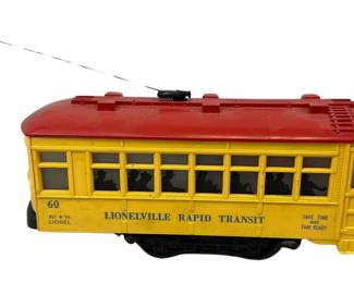 Lionelville Rapid Transit Streetcar Trolley 60 Reversing *Repaired*