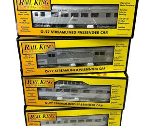 Rail King MTH Electric Trains: NYC Empire State Series Streamline Passenger Set 30-6113B, C, D, E