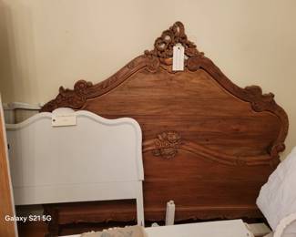French walnut queen head foot and side rails full bed