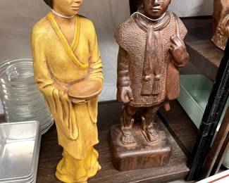 Wood and ceramic figurines