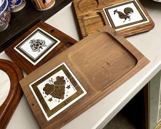 Georges Briard teak cheese trays