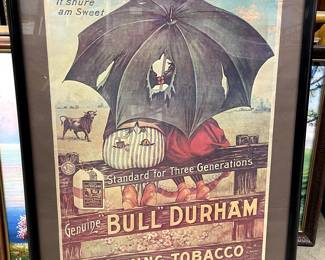 Vtg. Advertising Framed