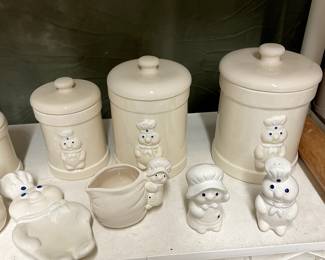 Pillsbury Dough Boy Canister set, Salt & Pepper